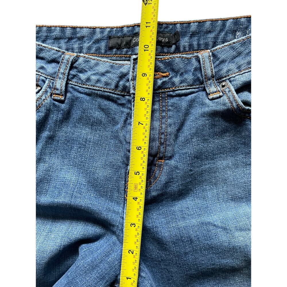 Calvin Klein Women Flare Jeans size 8 Classic Medium Wash Retro Sustainable Fair - Picture 6 of 10